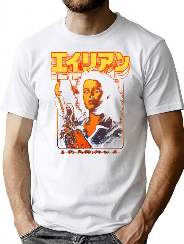 Alien Ellen Ripley Bootleg Graphic T-Shirt - White