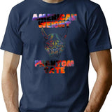 American Weight - Poorly Translated English Quote Bootleg Graphic T-Shirt - Navy