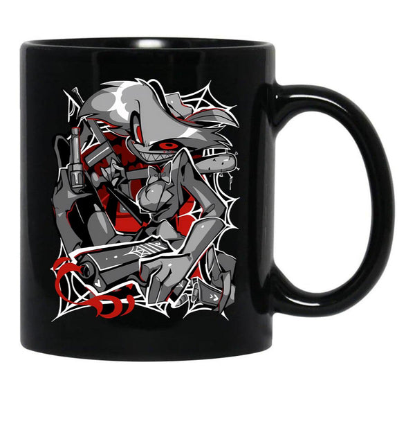 Angel Dust Demon - Hazbin Hotel Black Coffee Mug, Gift Coffee Mug - Black