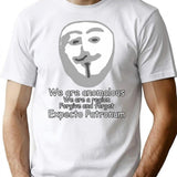 Anomalous - Scuffed Anonymousguy Fawkes Bootleg Graphic T-Shirt - White