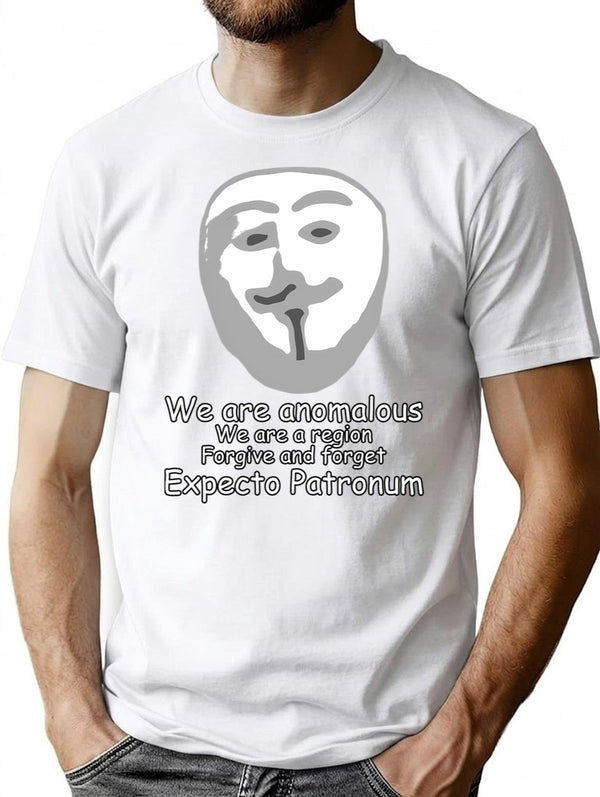 Anomalous - Scuffed Anonymousguy Fawkes Bootleg Graphic T-Shirt - White