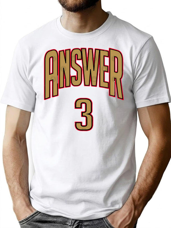 Answer T-Shir Bootleg Graphic T-Shirt - White