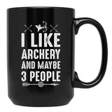 Archery Gift Black Coffee Mug, Gift Coffee Mug - Black