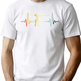 Archery Heartbeat Vintage Minimalist Graphic T-Shirt - Unisex Streetwear Tee - White