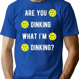 Are You Dinking What I'M Dinking Pickleball Minimalist Graphic T-Shirt - Unisex Streetwear Tee - Blue