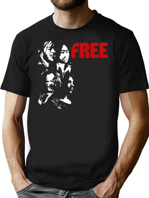 Art Free Funny Gifts Boys Girls Vintage Minimalist Graphic T-Shirt - Unisex Streetwear Tee - Black