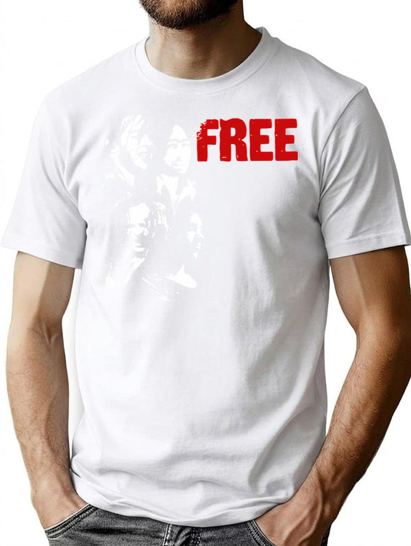 Art Free Funny Gifts Boys Girls Vintage Minimalist Graphic T-Shirt - Unisex Streetwear Tee - White