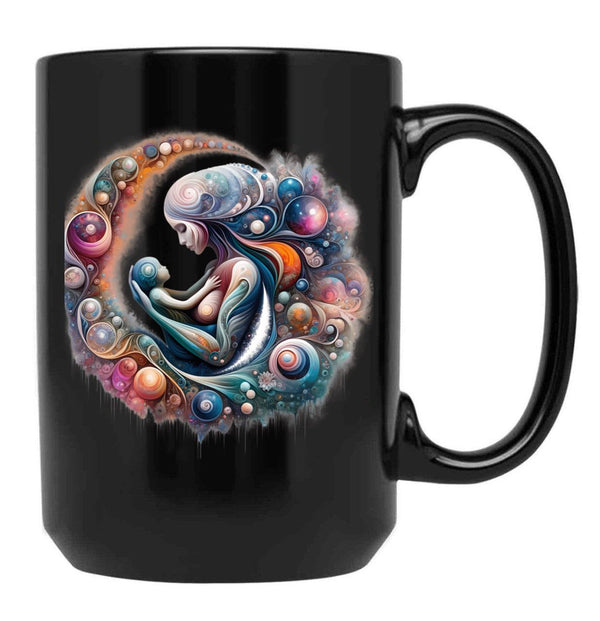 Art Mommy Dearest Black Coffee Mug, Gift Coffee Mug - Black