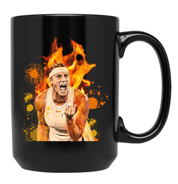 Arya Sabalenka Black Coffee Mug, Gift Coffee Mug - Black