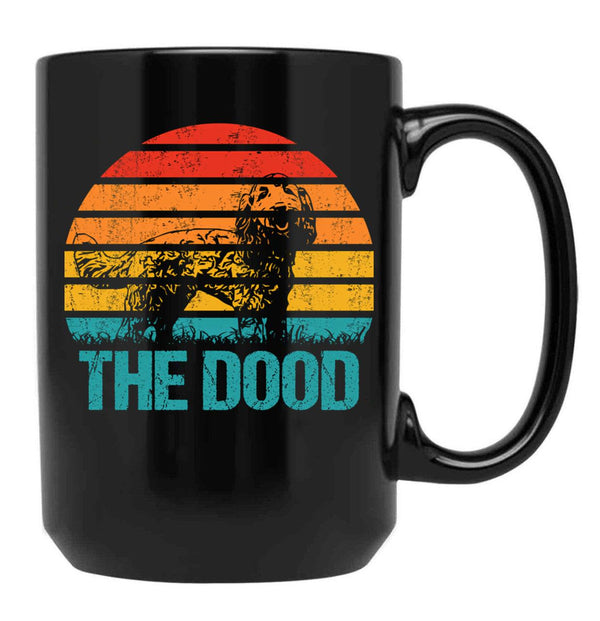 Australian Labradoodle Vintage Retro Black Coffee Mug, Gift Coffee Mug - Black