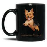 Australian Terrier Black Coffee Mug, Gift Coffee Mug