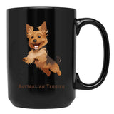 Australian Terrier Black Coffee Mug, Gift Coffee Mug - Black