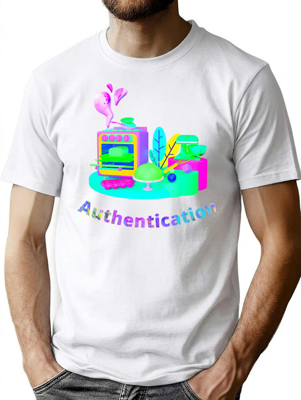 Authentication Surreal Bad Translation Bootleg Graphic T-Shirt - White
