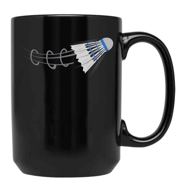 Badminton Player Black Coffee Mug, Gift Coffee Mug - Black