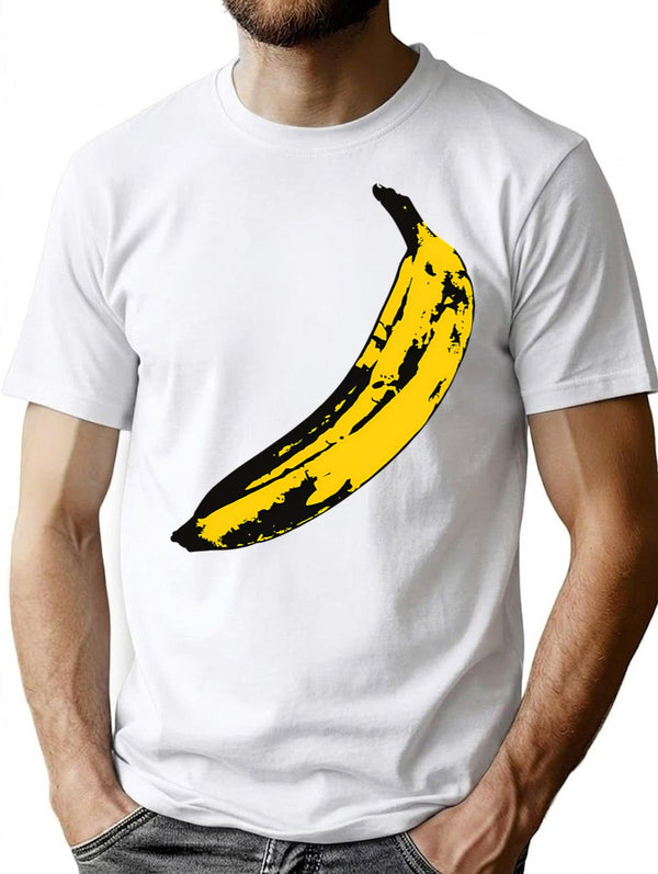 Banana Minimalist Graphic T-Shirt - Unisex Streetwear Tee - White