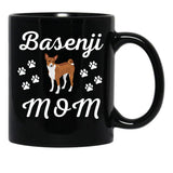 Basenji Mom Sketch Black Coffee Mug, Gift Coffee Mug - Black