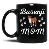 Basenji Mom Sketch Black Coffee Mug, Gift Coffee Mug