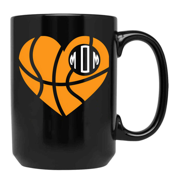 Basketball Mom Cute Team Mother Game Support Black Coffee Mug, Gift Coffee Mug - Black