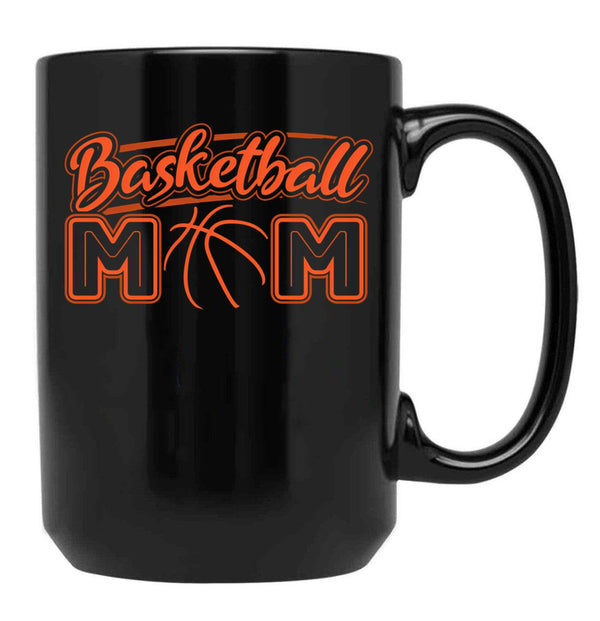 Basketball Mom Mothers Day Gift Ball Mom Black Coffee Mug, Gift Coffee Mug - Black