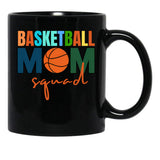 Basketball Mom Squad Black Coffee Mug, Gift Coffee Mug - Black