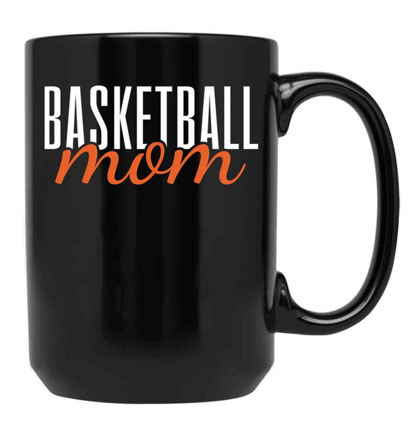 Basketball Mom (3) Black Coffee Mug, Gift Coffee Mug - Black