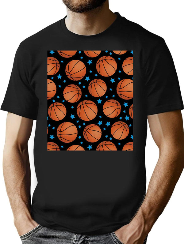 Basketball Bootleg Graphic T-Shirt - Black