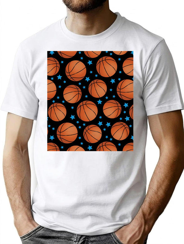 Basketball Bootleg Graphic T-Shirt - White