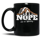 Basset Hound Gift Idea Black Coffee Mug, Gift Coffee Mug