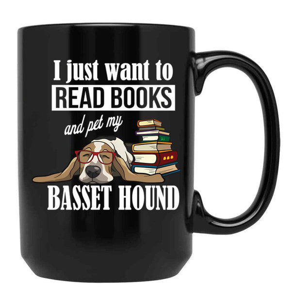 Basset Hound (3) Black Coffee Mug, Gift Coffee Mug - Black
