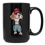 Beagle - Hip Hop Style Black Coffee Mug, Gift Coffee Mug - Black