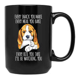 Beagle Mom Beagle Dad Funny Dog Black Coffee Mug, Gift Coffee Mug - Black