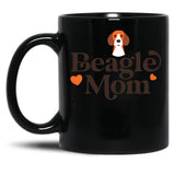 Beagle Mom White Black Coffee Mug, Gift Coffee Mug
