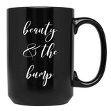 Beauty And The Bump Black Coffee Mug, Gift Coffee Mug - Black