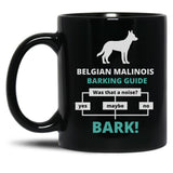 Belgian Malinois Barking Guide Black Coffee Mug, Gift Coffee Mug