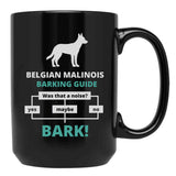 Belgian Malinois Barking Guide Black Coffee Mug, Gift Coffee Mug - Black