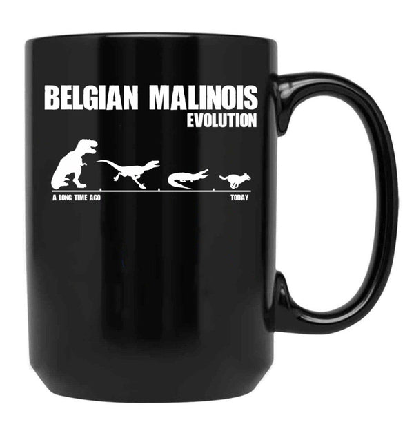 Belgian Malinois Evolution - Maligator Maliraptor Gift Black Coffee Mug, Gift Coffee Mug - Black