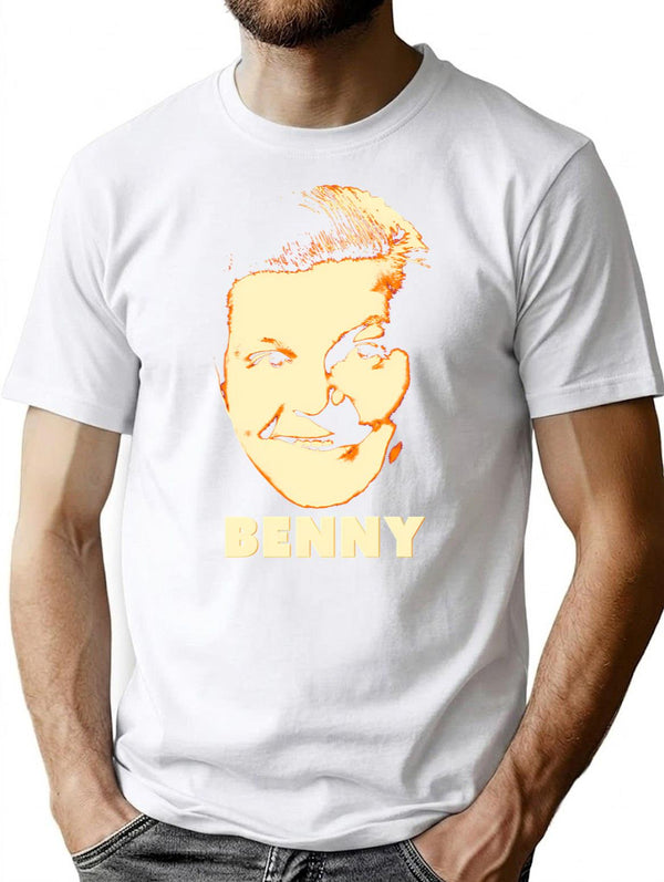 Benny Minimalist Graphic T-Shirt - Unisex Streetwear Tee - White