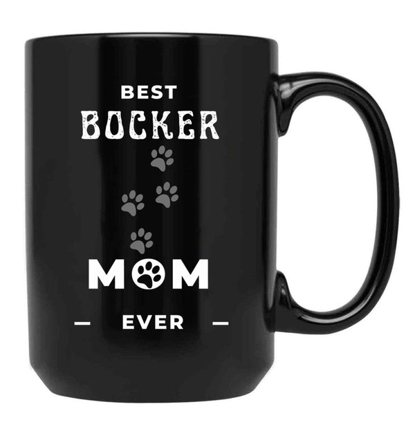 Best Bocker Mom Ever Black Coffee Mug, Gift Coffee Mug - Black
