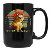 Best Cat Mom Ever T Black Coffee Mug, Gift Coffee Mug - Black
