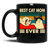Best Cat Mom Ever Black Coffee Mug, Gift Coffee Mug