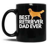 Best Golden Retriever Dad Ever Quote Funny Retriever Dad Saying Black Coffee Mug, Gift Coffee Mug