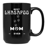 Best Lhasapoo Mom Ever Black Coffee Mug, Gift Coffee Mug - Black