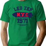 Best Of Led Zep N.Y.C Minimalist Graphic T-Shirt - Unisex Streetwear Tee - Green