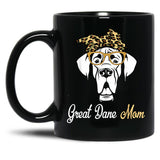 Birthday And Mother'S Day Gift-Great Dane Mom Black Coffee Mug, Gift Coffee Mug