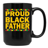 Black Dads Proud Black Father Dope Black Coffee Mug, Gift Coffee Mug - Black
