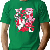 Blitzo x Stolas Helluva Boss Essential Premium Heavyweight Cotton T-Shirt - Green