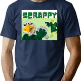 Bootleg Scrappy The Eagle Merch Bootleg Graphic T-Shirt - Navy