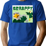 Bootleg Scrappy The Eagle Merch Bootleg Graphic T-Shirt - Blue