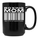 Boxing Mom Scan For Payment Black Coffee Mug, Gift Coffee Mug - Black