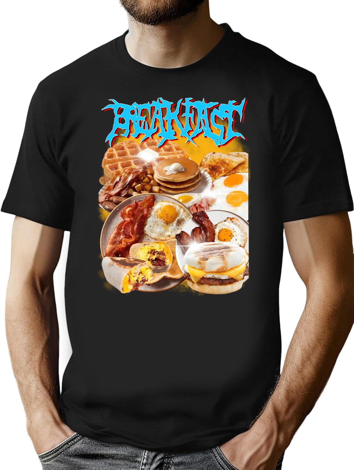 Breakfast Bootleg Bootleg Graphic T-Shirt - Black